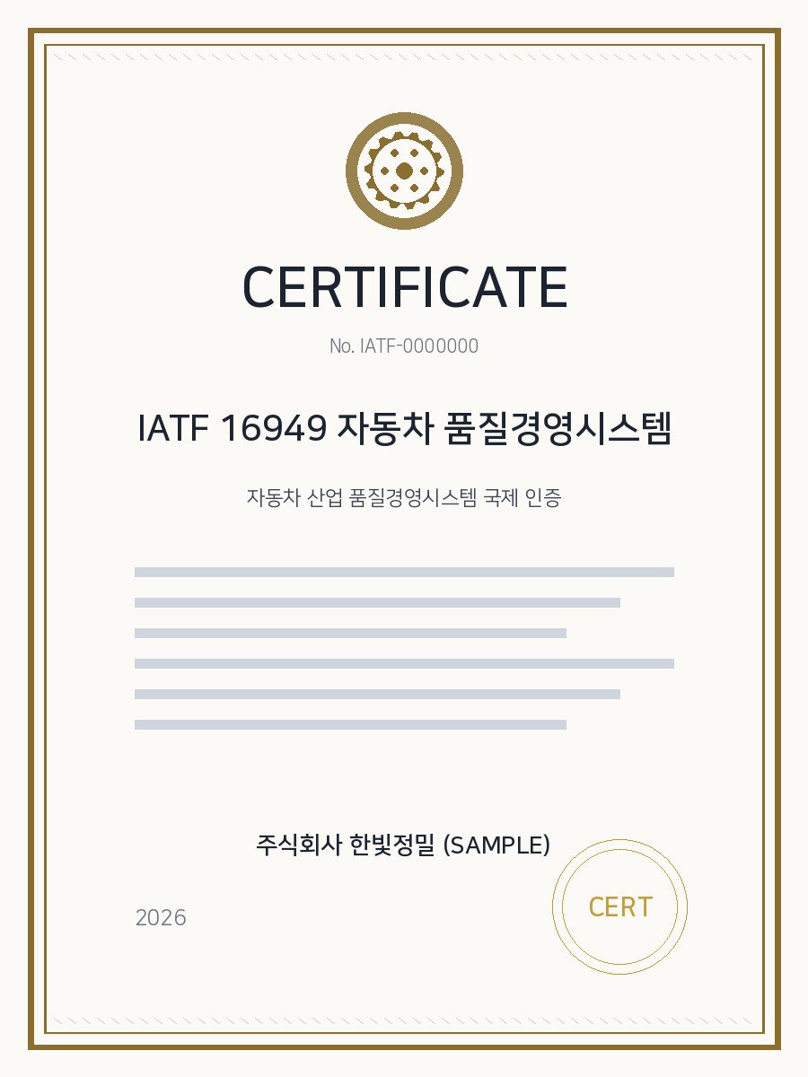 IATF 16949 자동차 품질경영시스템